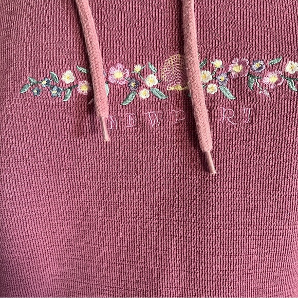 Vintage NEWPORT 1/4 button mock neck sweatshirt embroidered Cuffy’s Resortwear L - Picture 10 of 12